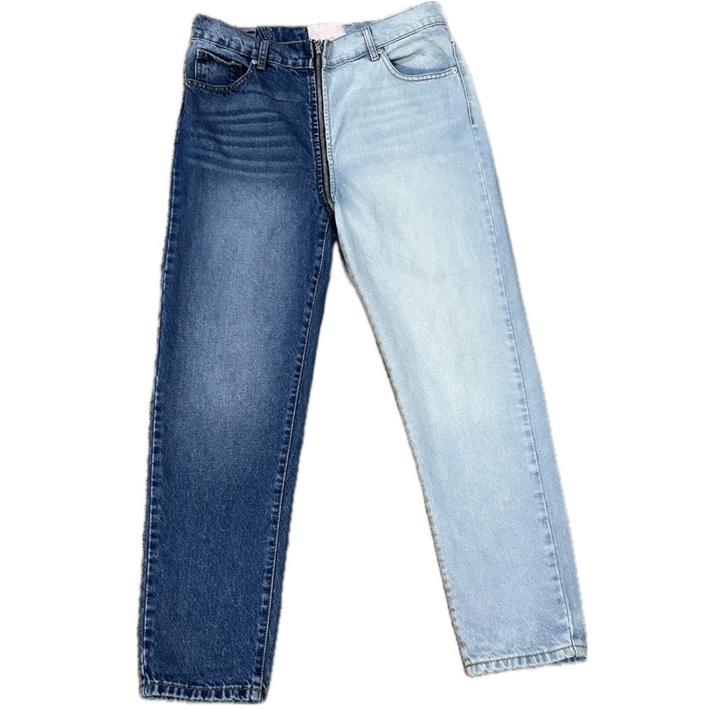 👖🌓 REVICE Yin Yang Jeans | Women's 31 | High Waisted Two-Tone Tokyo Wash RARE